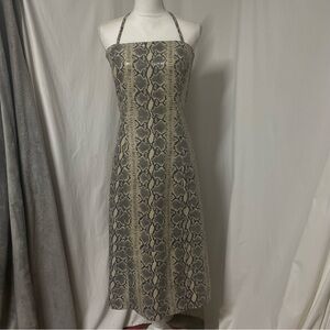 Vintage St. Vincent Python Leather Sheath Dress 8